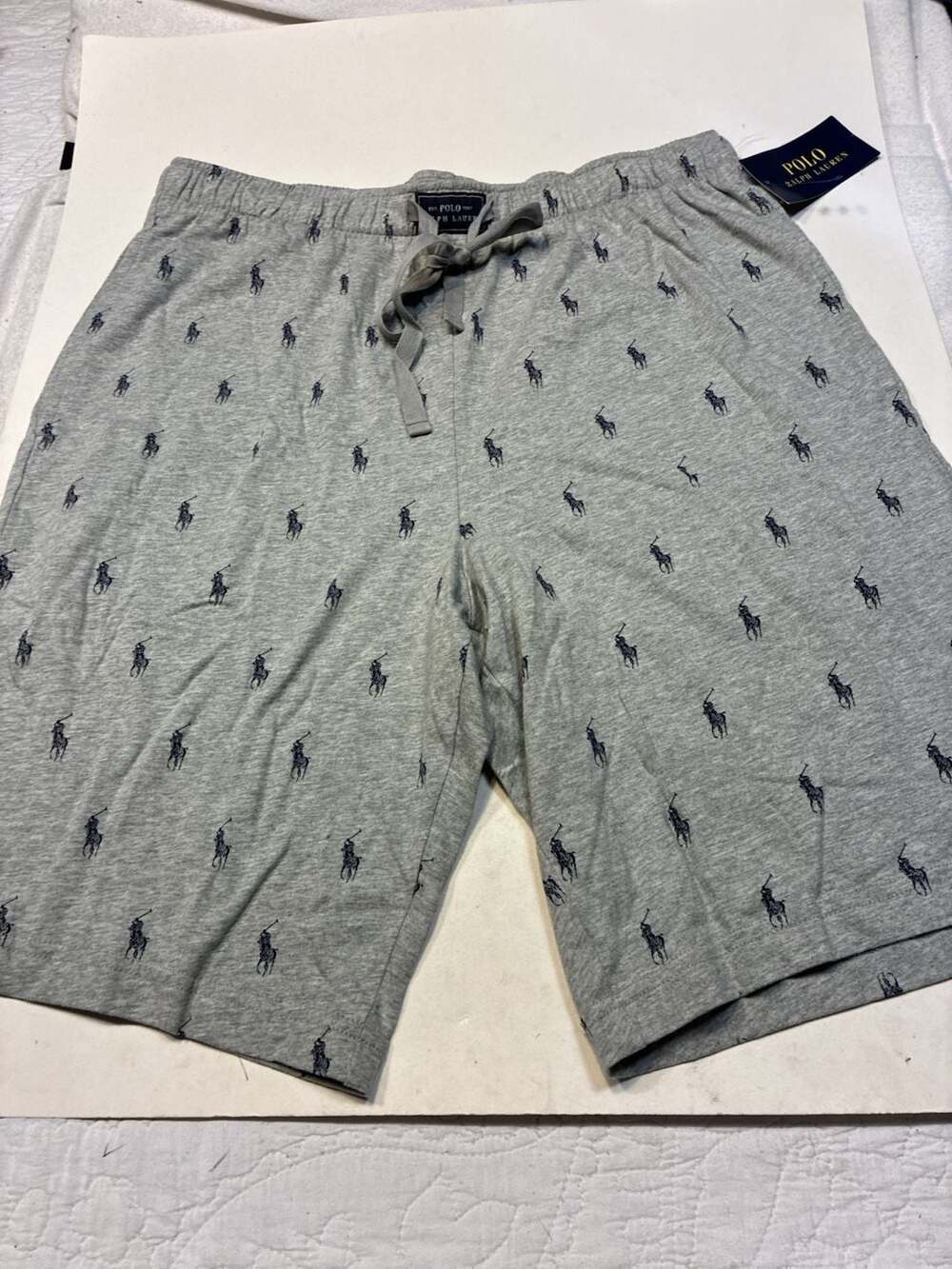 Polo Ralph Lauren Men's Allover Pony Print Jersey Cotton Sleep Shorts - Picture 1 of 6